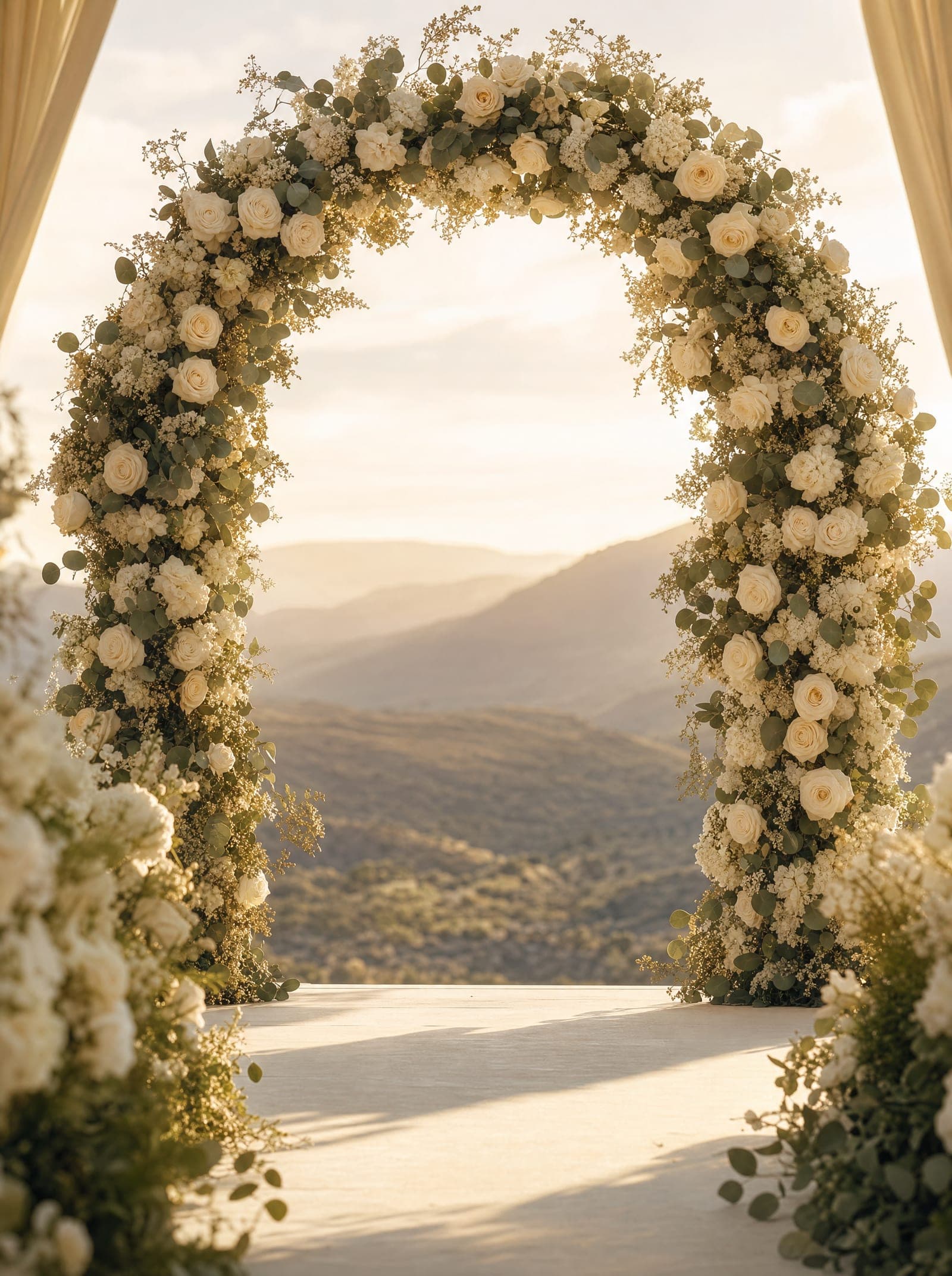 Floral ceremony arch