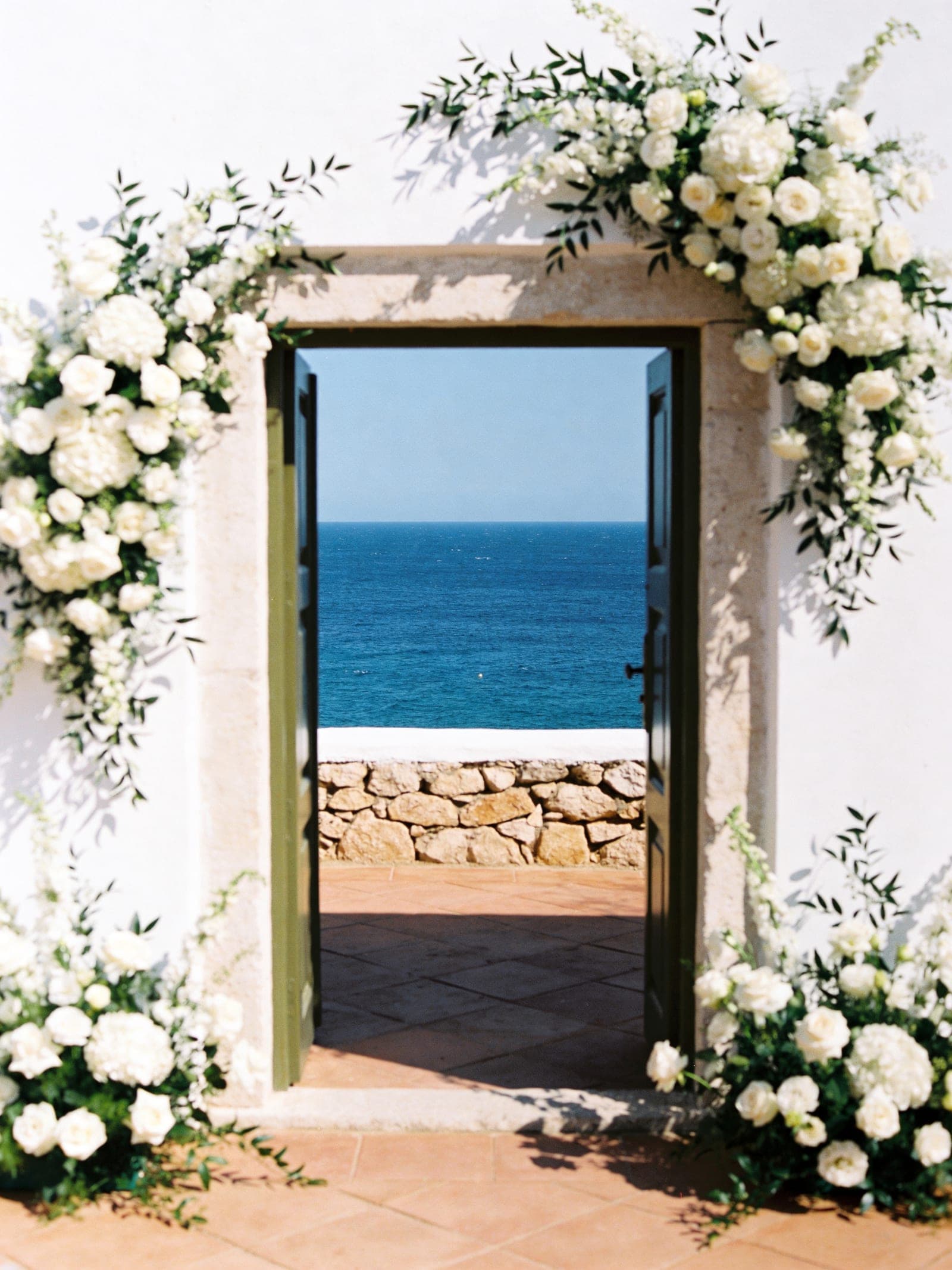 Floral ceremony arch